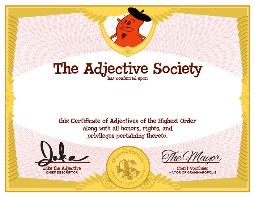 The Mayor's adjective certificate