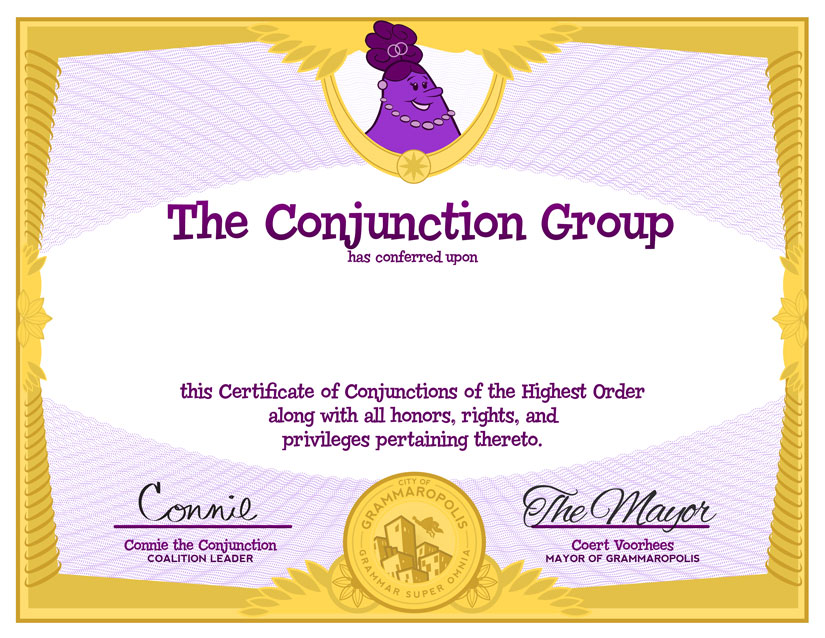 The Mayor's conjunction certificate