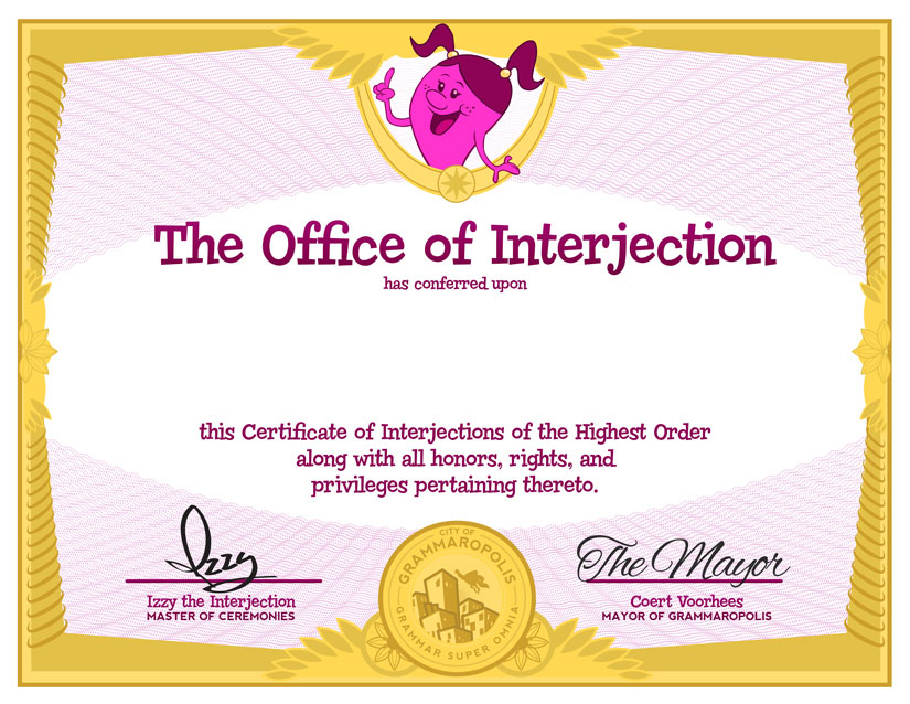The Mayor's interjection certificate