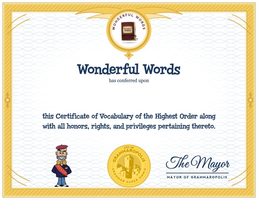 At the Pond certificate